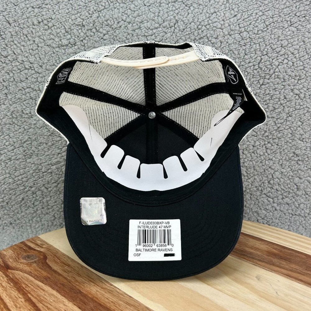 '47 Brand MVP Baltimore Ravens Adjustable Trucker Hat Cap NFL Purple Black - Picture 5 of 5